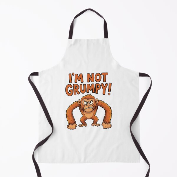 Item preview, I'm Not Grumpy Funny Monkey designed and sold by AdyKurniawan.