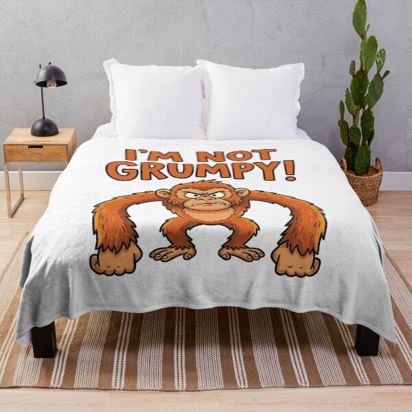 Item preview, I'm Not Grumpy Funny Monkey designed and sold by AdyKurniawan.