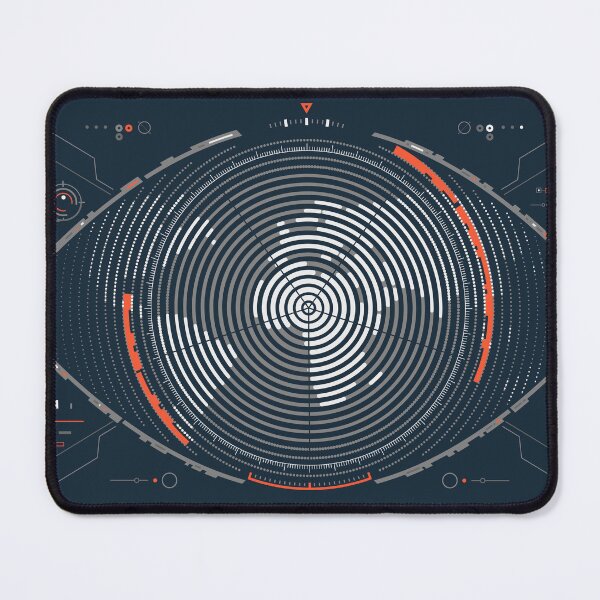 Item preview, warfare tech or military technology, graphic of lined world map HUD combined with eye and radar interface designed and sold by NiamLab.