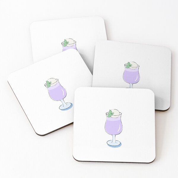 Item preview, Purple Cream Soda Float with Vanilla Ice Cream and Mint Illustration designed and sold by morimist.