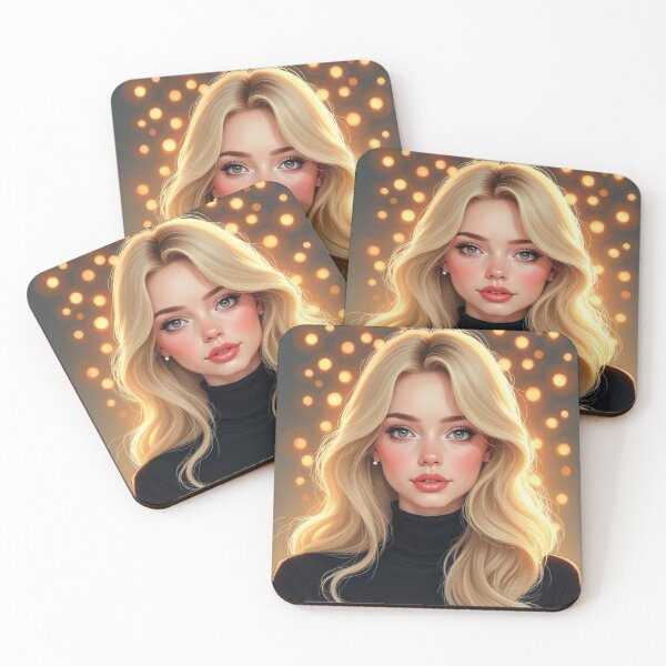 Item preview, Golden Aura Portrait – Luminous Blonde Beauty Art designed and sold by Dream Bloom Gallery.