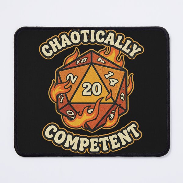 Item preview, Chaotically Competent Flaming D20 Dice designed and sold by AdyKurniawan.