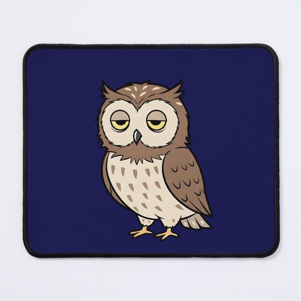 Item preview, Tired Owl Sticker Permanently Tired Meme Funny Exhausted Animal Design designed and sold by ZyxDes.