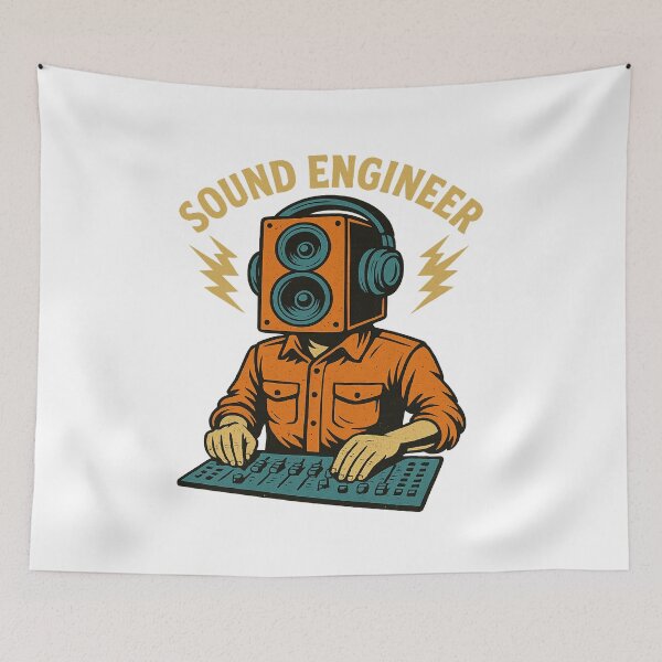 Item preview, Sound Engineer Console, Futuristic Mixing Desk Design, Audio Tech Tee designed and sold by LaModaLoKa01.