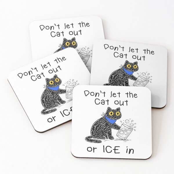 Item preview, Anti ICE Cat, Sarcastic Black Cat: Don’t Let the Cat Out or ICE In designed and sold by borenclolahroy.