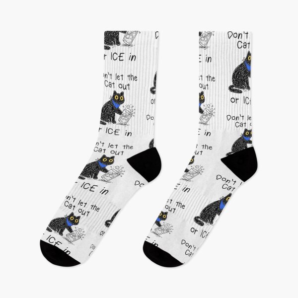Item preview, Anti ICE Cat, Sarcastic Black Cat: Don’t Let the Cat Out or ICE In designed and sold by borenclolahroy.