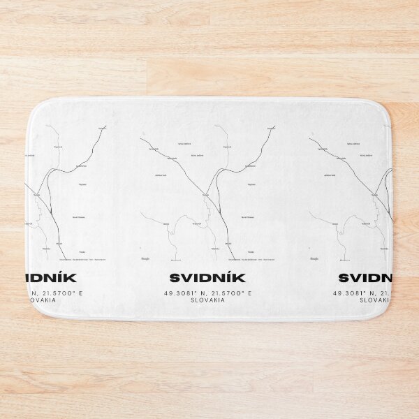 Item preview, Svidník Slovakia Minimal Map Art | Modern Street Layout Print designed and sold by RM-Journey.