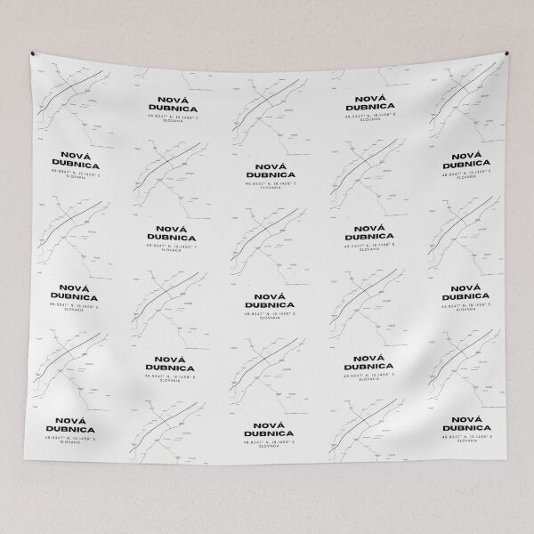 Item preview, Nová Dubnica Slovakia Minimalist Map | Modern City Print designed and sold by RM-Journey.