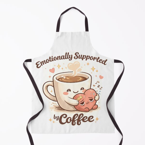 Item preview, Emotionally Supported by Coffee Cute Kawaii Design – Funny Coffee Lover Gift, Mental Health Humor Shirt, Cozy Cafe Aesthetic Art designed and sold by Glow Wind ⭐⭐⭐⭐⭐.