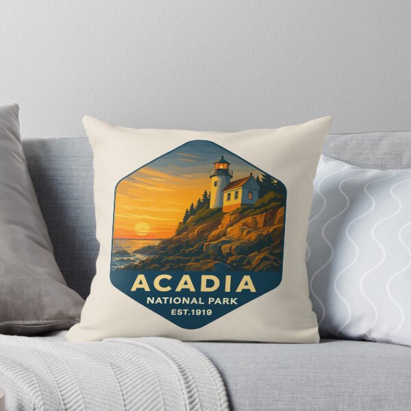 Item preview, Acadia National Park Maine US Retro Badge designed and sold by Gideon Emmerich.
