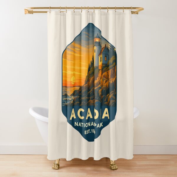 Item preview, Acadia National Park Maine US Retro Badge designed and sold by Gideon Emmerich.