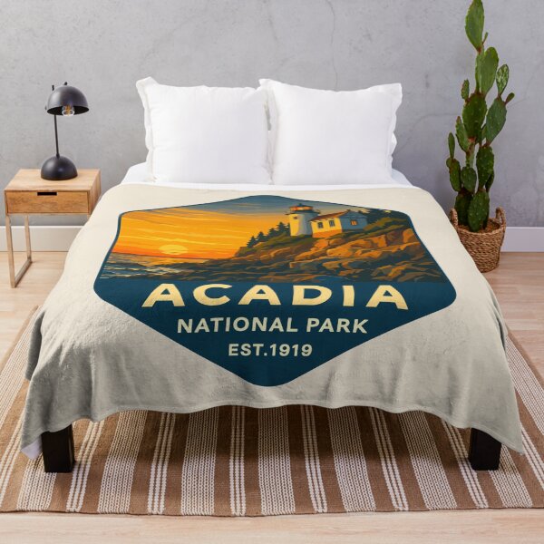 Item preview, Acadia National Park Maine US Retro Badge designed and sold by Gideon Emmerich.
