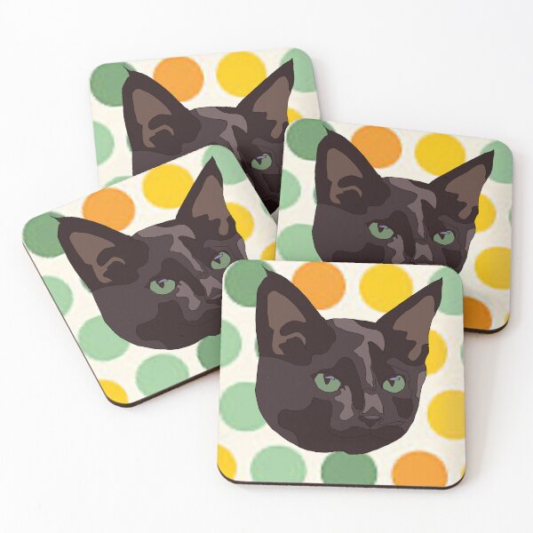 Item preview, Spot pattern black cat designed and sold by LeahcarsArt.