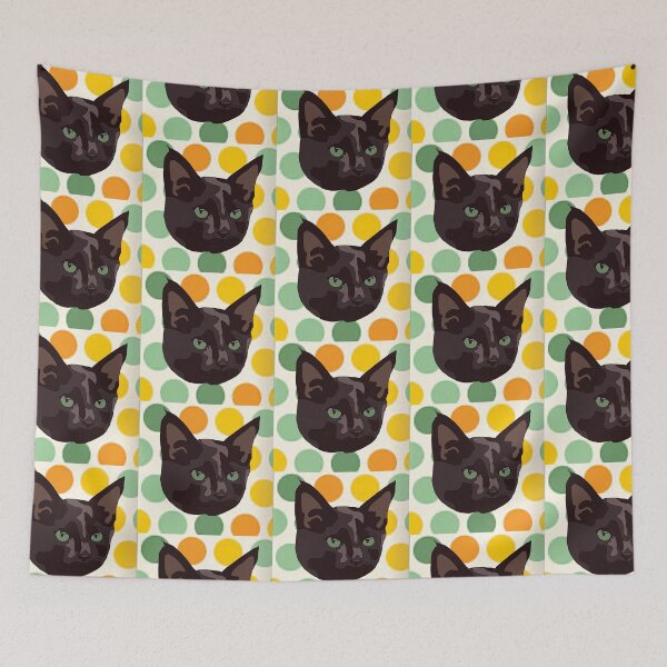 Item preview, Spot pattern black cat designed and sold by LeahcarsArt.