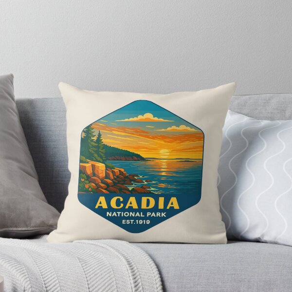 Item preview, Acadia National Park Maine US Retro Badge designed and sold by Gideon Emmerich.