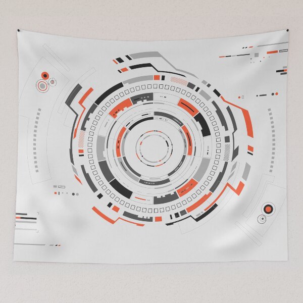 Item preview, concept of big data or digital transformation technology, graphic of black-orange futuristic technology background designed and sold by NiamLab.