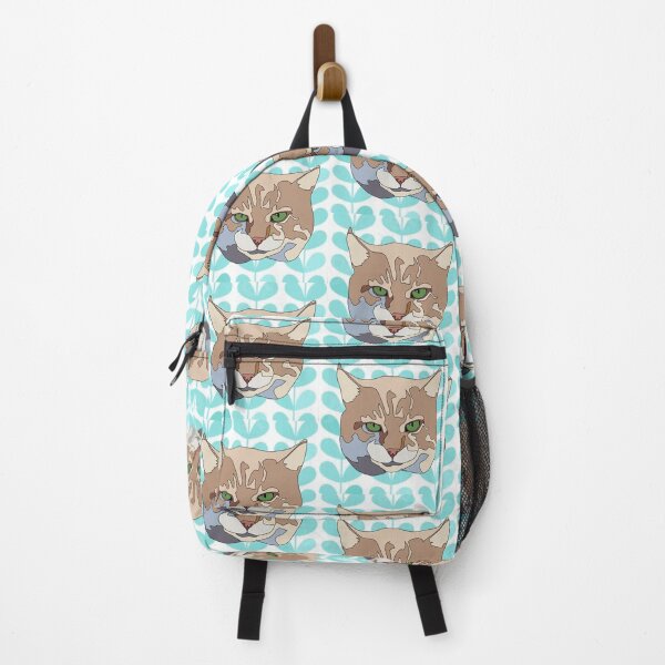 Item preview, Plant pattern beige cat designed and sold by LeahcarsArt.