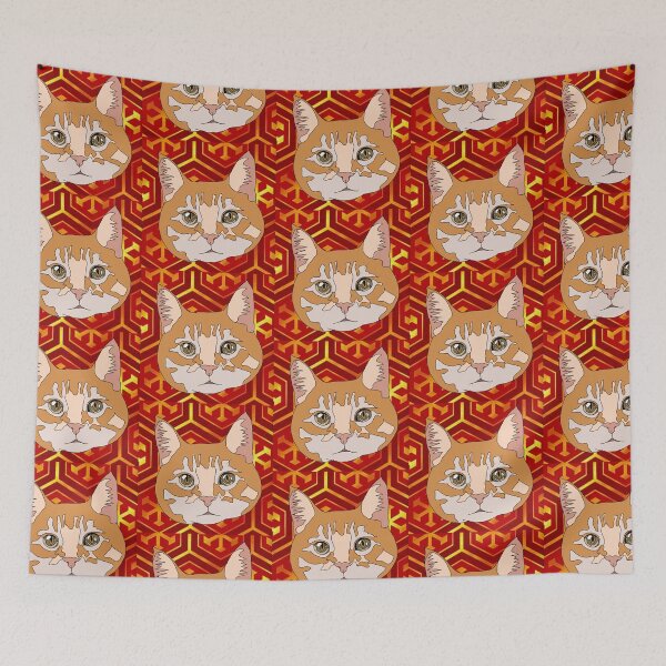 Item preview, Copy of Plant pattern beige cat designed and sold by LeahcarsArt.
