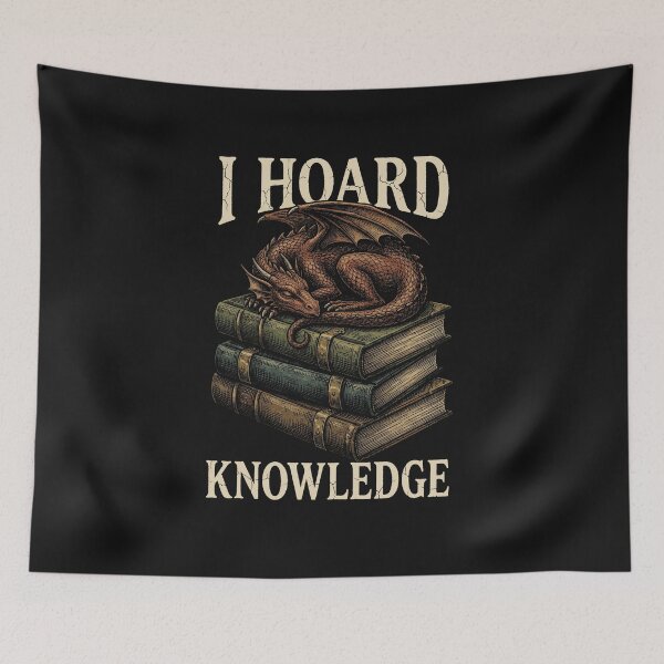 Item preview, I Hoard Knowledge Book Dragon designed and sold by AdyKurniawan.