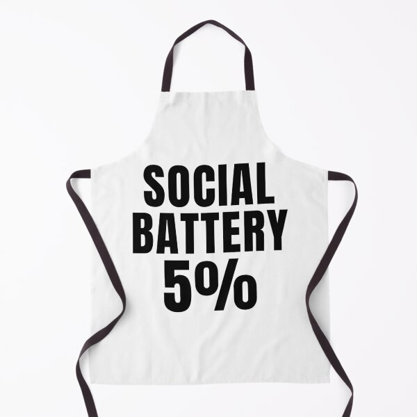 Item preview, Social Battery 5% – Funny Introvert Low Energy Minimalist Typography Design designed and sold by QuietModeCo.