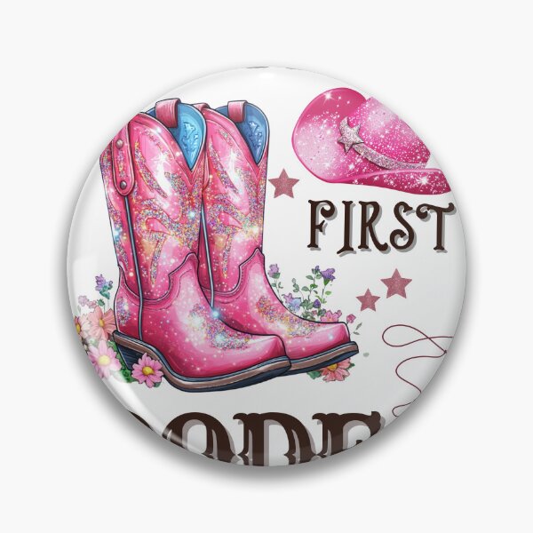 Item preview, Botas vaqueras para mi primer rodeo, diseño de atuendo vaquero para bebé, botas rosas con temática de granja para el primer cumpleaños designed and sold by Winarrts.