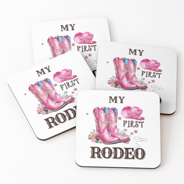 Item preview, My First Rodeo Cute Cowgirl Boots, Western Baby Outfit Design, First Birthday Farm Theme Pink Boots designed and sold by Winarrts.