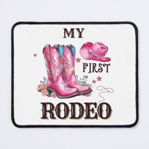 Item preview, My First Rodeo Cute Cowgirl Boots, Western Baby Outfit Design, First Birthday Farm Theme Pink Boots designed and sold by Winarrts.