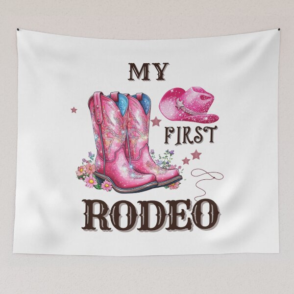 Item preview, My First Rodeo Cute Cowgirl Boots, Western Baby Outfit Design, First Birthday Farm Theme Pink Boots designed and sold by Winarrts.