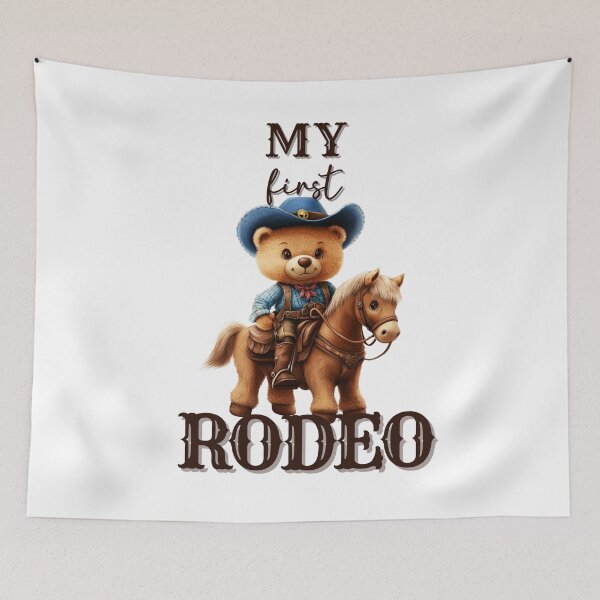 Item preview, My First Rodeo Cute Cowboy Bear, Western Baby Outfit Design, First Birthday Farm Theme Teddy Bear designed and sold by Winarrts.