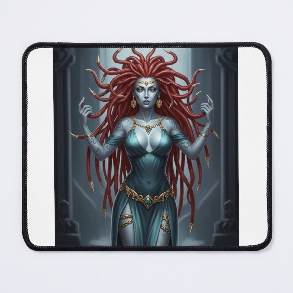 Item preview, Red Tentacle Hair Woman AI Generated Image designed and sold by Prestons Corner.