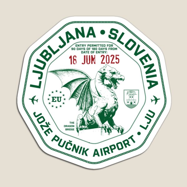 Item preview, Passport Stamp - Ljubljana, Slovenia designed and sold by travelwitheric.