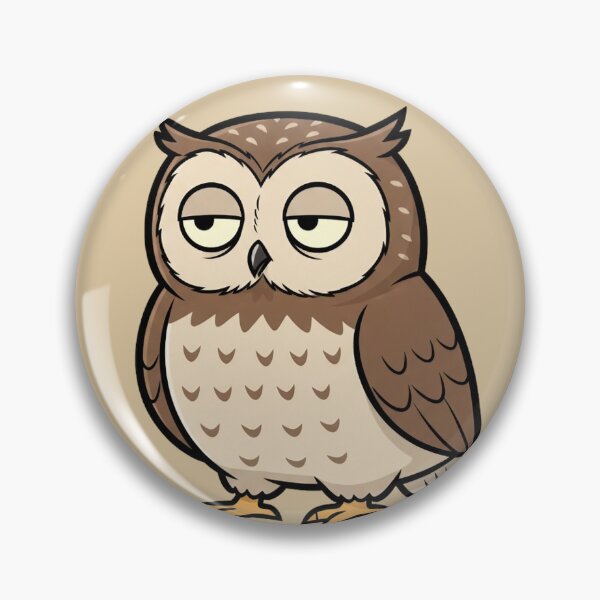 Item preview, Permanently Tired Owl Sticker  Funny Exhausted Meme Animal designed and sold by ZyxDes.