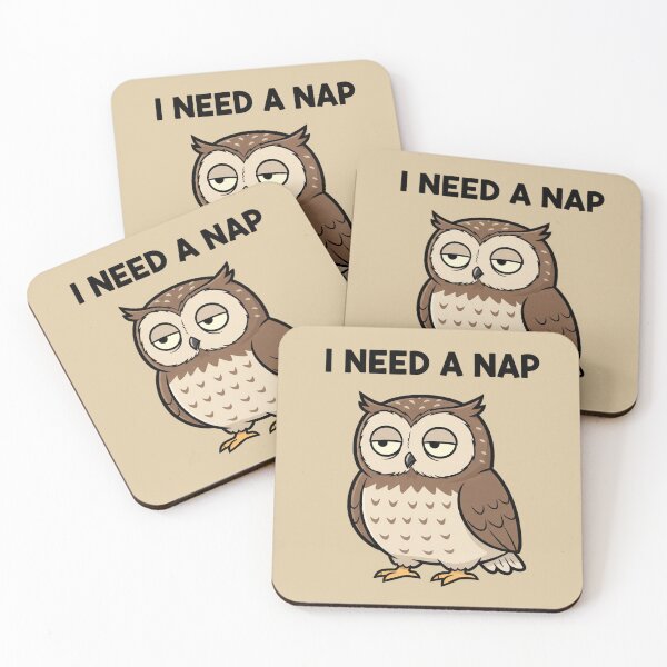 Item preview, Permanently Tired Owl Sticker  Funny Exhausted Meme Animal designed and sold by ZyxDes.