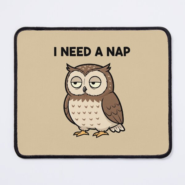 Item preview, Permanently Tired Owl Sticker Funny Exhausted Meme Animal designed and sold by ZyxDes.