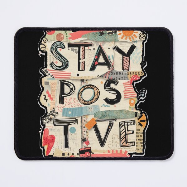 Item preview, Stay Positive Collage Typography Inspirational Quote Vintage Scrapbook Style designed and sold by ConfuseLab Shop.