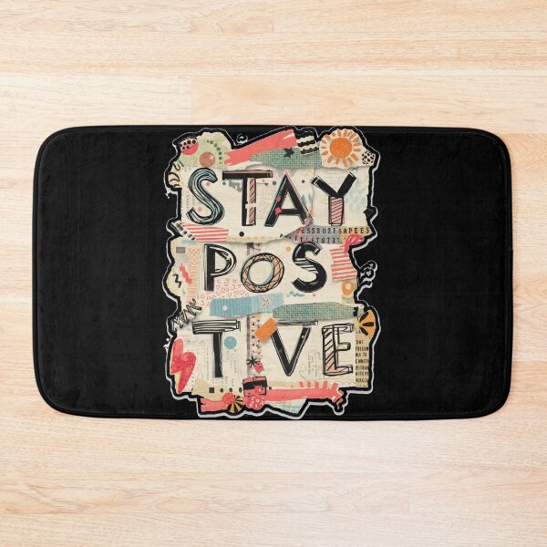 Item preview, Stay Positive Collage Typography  Inspirational Quote Vintage Scrapbook Style designed and sold by ConfuseLab Shop.