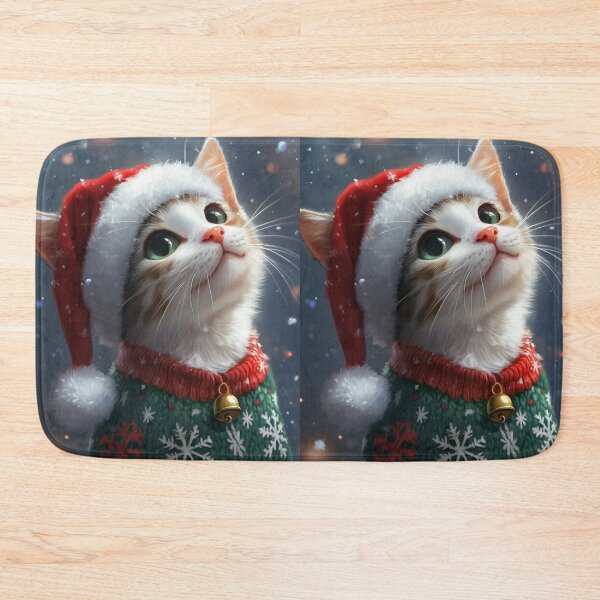 Item preview, Kitten Christmas designed and sold by bubblyrainbow.