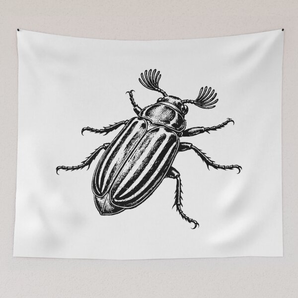 Item preview, Ten-Lined June Beetle Illustration | Vintage Style Insect Art | Entomology Nature Design designed and sold by xndrlab.