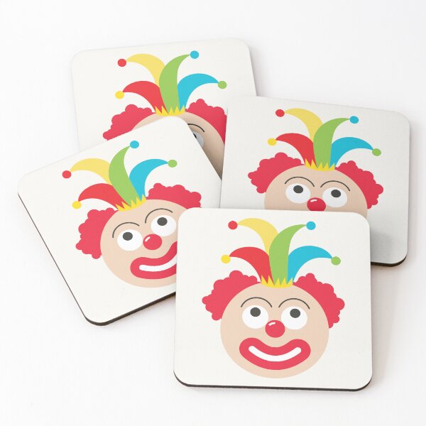 Item preview, Happy Retro Circus Jester Face Colorful Carnival Party designed and sold by risingrocket.