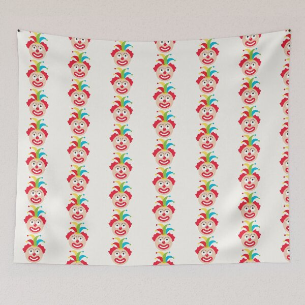 Item preview, Happy Retro Circus Jester Face Colorful Carnival Party designed and sold by risingrocket.