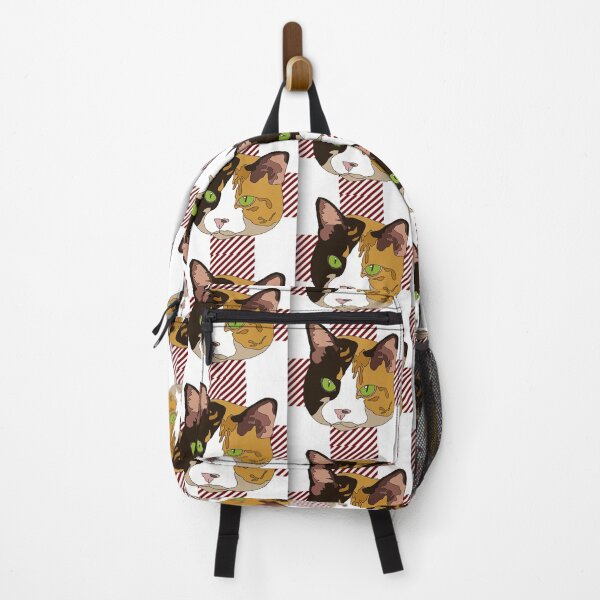 Item preview, Plaid pattern calico cat designed and sold by LeahcarsArt.