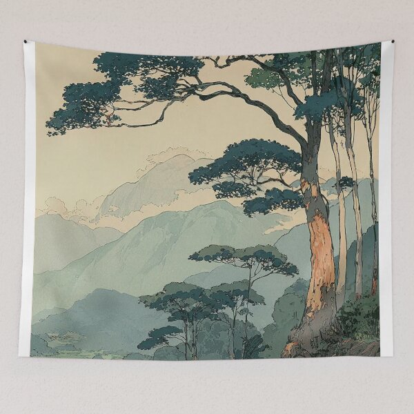Item preview, Vintage Japanese Forest designed and sold by IlsePazSosa.