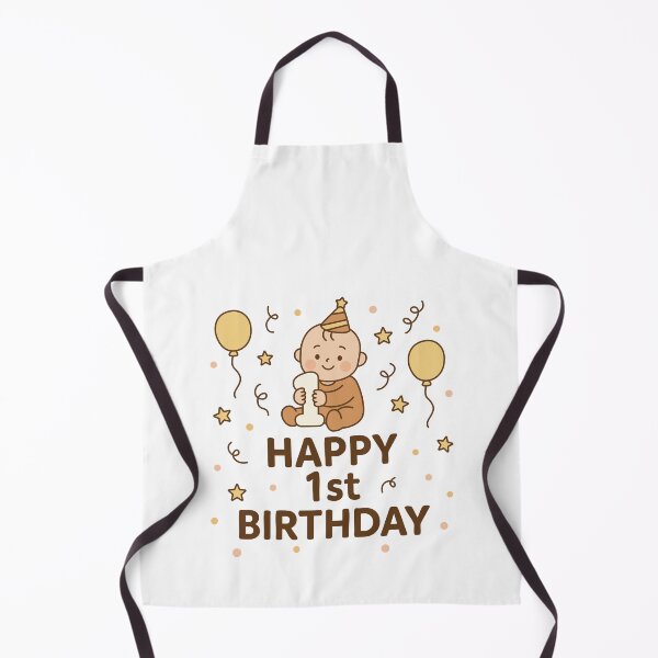 Item preview, Cute Baby First Birthday Card Design | Happy 1st Birthday Illustration designed and sold by JOOKDesign.