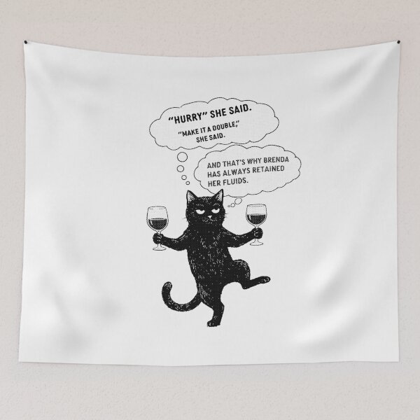 Item preview, Wine O'Clock Judgy Cat Meme designed and sold by PopCultureArtShop.