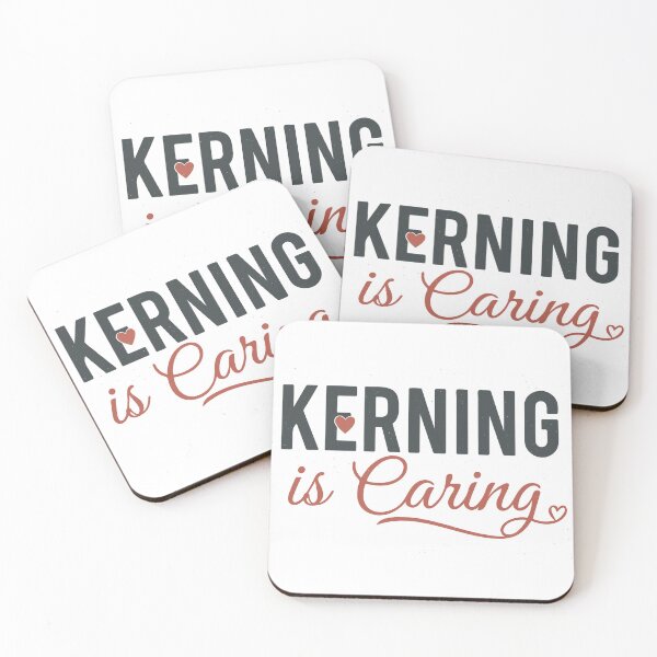 Item preview, Funny Kerning Is Caring Graphic Designer Typography designed and sold by Snout & Shout..