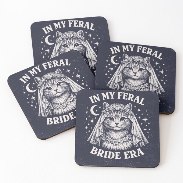 Item preview, In My Feral Bride Era Cat – Funny Bachelorette Party Vintage Cat Bride  designed and sold by Wild Shirt Studio.