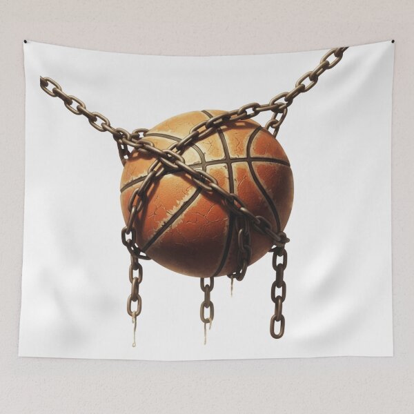 Item preview, Basketball Chained Art – Dark Street Basketball Design designed and sold by Dzblack.