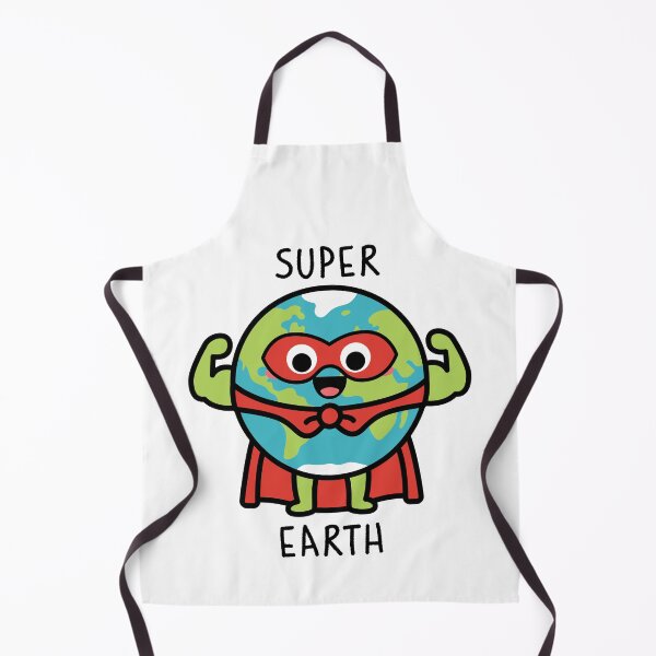 Item preview, Super Earth Cute Superhero Planet | Kawaii Earth Cartoon Illustration designed and sold by JOOKDesign.