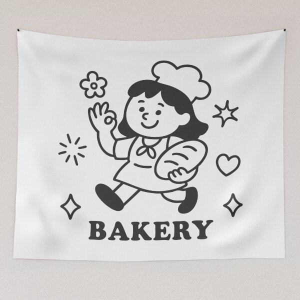 Item preview, Cute Bakery Baker Illustration | Kawaii Pastry Chef Cartoon Design designed and sold by JOOKDesign.