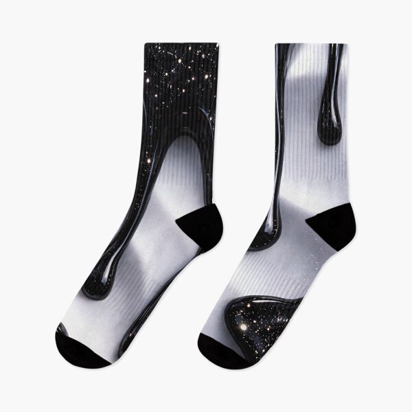 Item preview, Cosmic Black Drip on Liquid Silver designed and sold by Kaleidoscope Print.